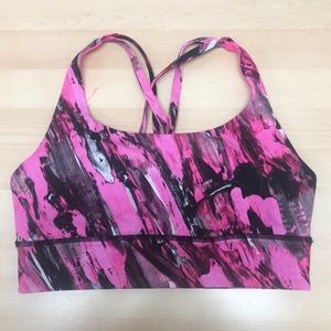 Lululemon Energy Bra/ Pink Black Multi Color, 8